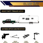 Geteen Class III Trailer Hitch for 2" Receiver – Fits 2014-2019 Toyota Highlander & Lexus RX350L, Multi-Fit for Ball Mount, Cargo Carrier, Bike Rack, Tow Hook - Image 5