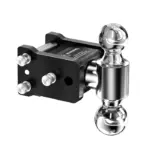 Geteen Adjustable Trailer Hitch Ball Mount,Dual Ball, Fits 2 & 2.5 Receiver