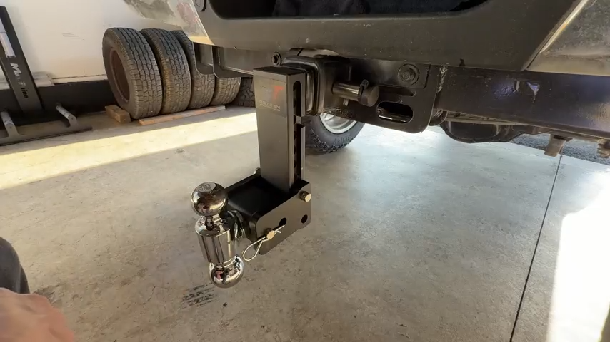 Geteen adjustable heavy duty trailer hitch displayed on a truck for review